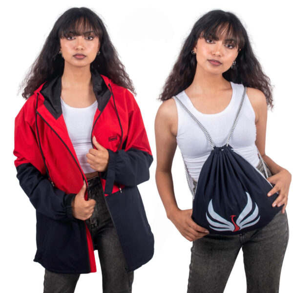 Daami Convertible Ladies Water Resistant Jacket to Bag