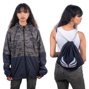 Daami Convertible Ladies Water Resistant Jacket to Bag (Combat Print)