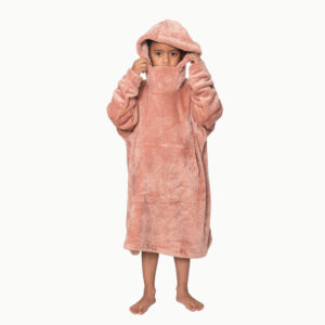 Daami Convertible Kids Blanket Hoodie(Baby Pink)