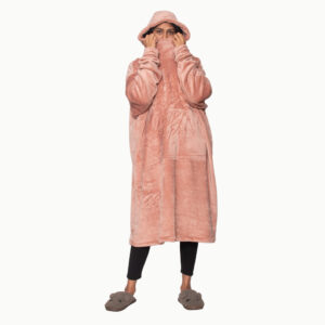 Daami Convertible Ladies Blanket Hoodie(Baby Pink)