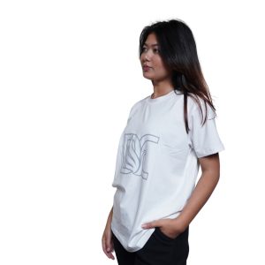 Daami Ladies half sleeves t-Shirt (White)